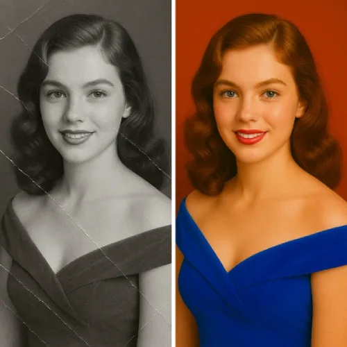 Ejemplo de restauración de foto antigua – Boda en blanco y negro